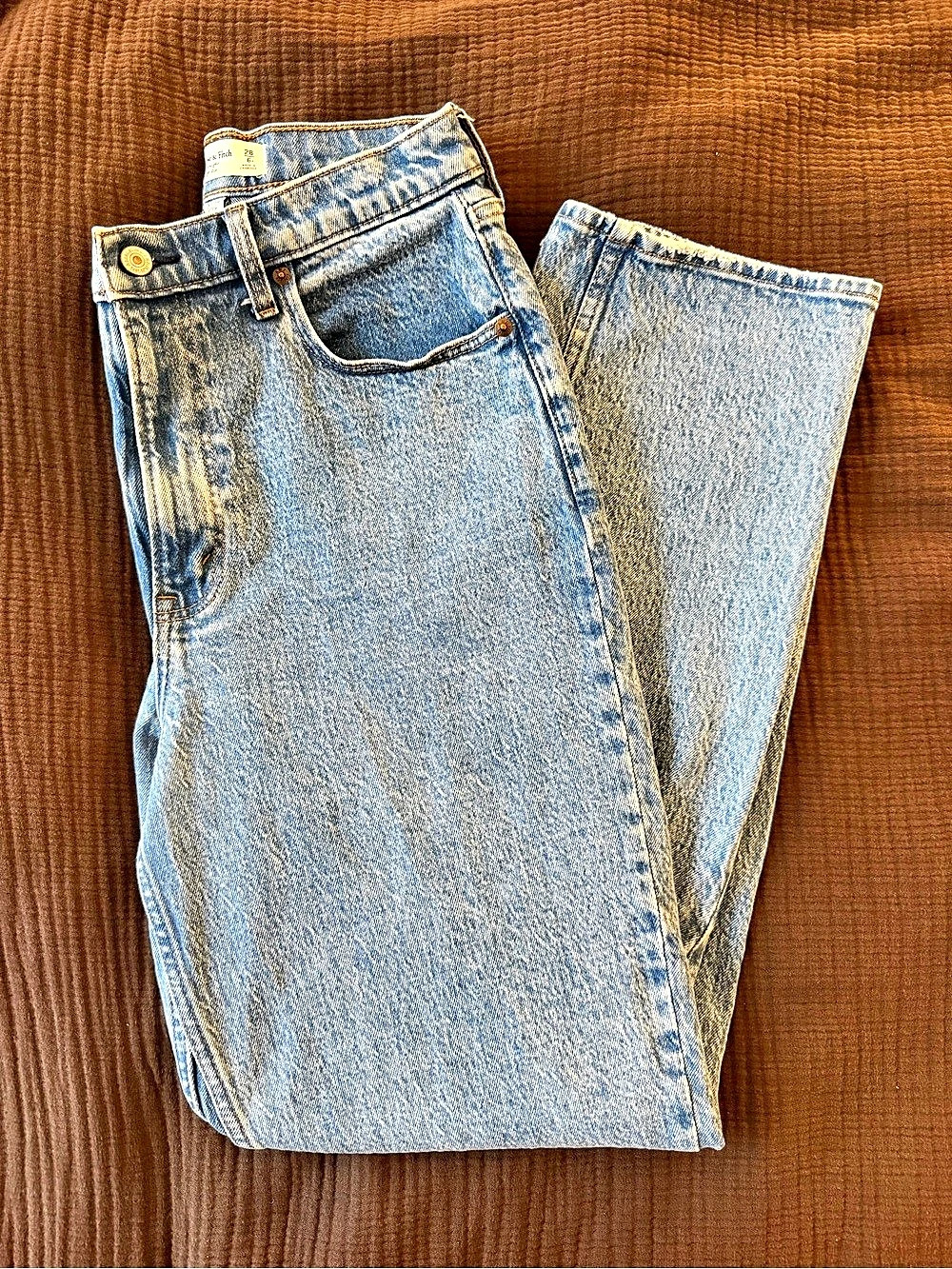 Abercrombie & Fitch 90s Straight Ultra High Rise Jeans Curve Love 28 Like New